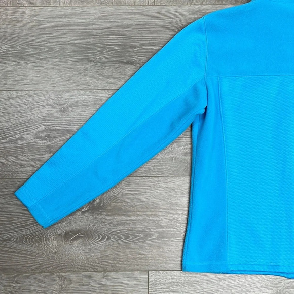 Izod Yoga Full Zip Fleece Jacket Aqua Blue M - Picture 15 of 16